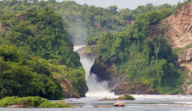 The strong Falls at Murchison Falls National Park in Uganda - Valverde Safaris Uganda